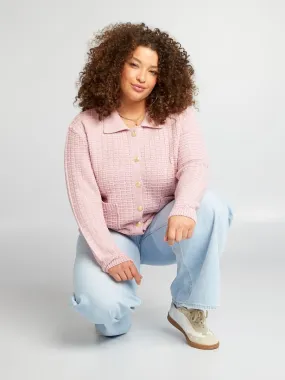 Chaqueta con cuello de polo - ROSA