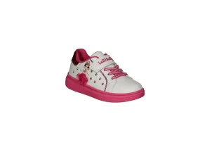 Sneaker Velcro Blanco Lateral MuÑequita Vestidos Piso Rosa